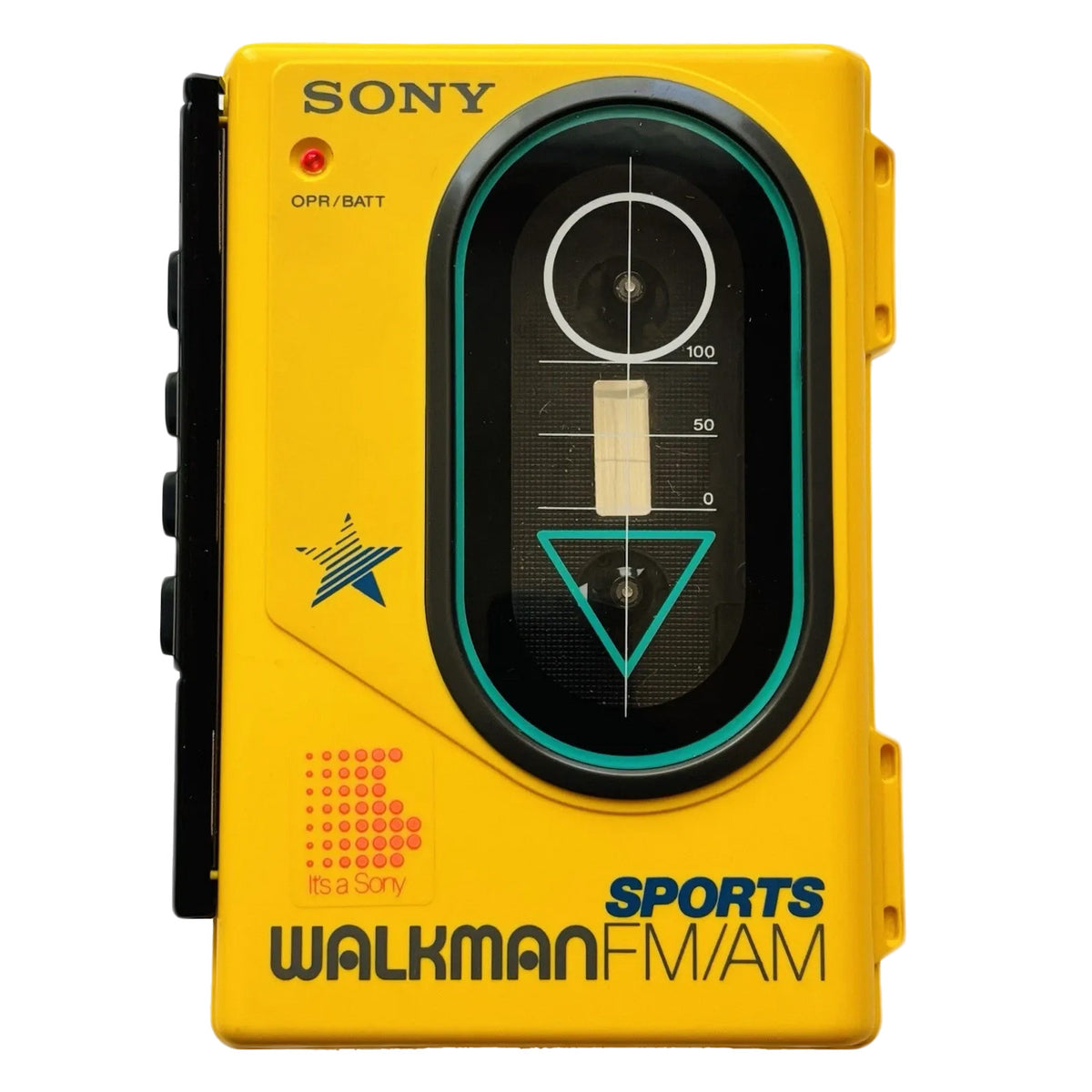 1986s Sony Sports Walkman WM-F45 Yellow Portable Cassette Player - [Defect]