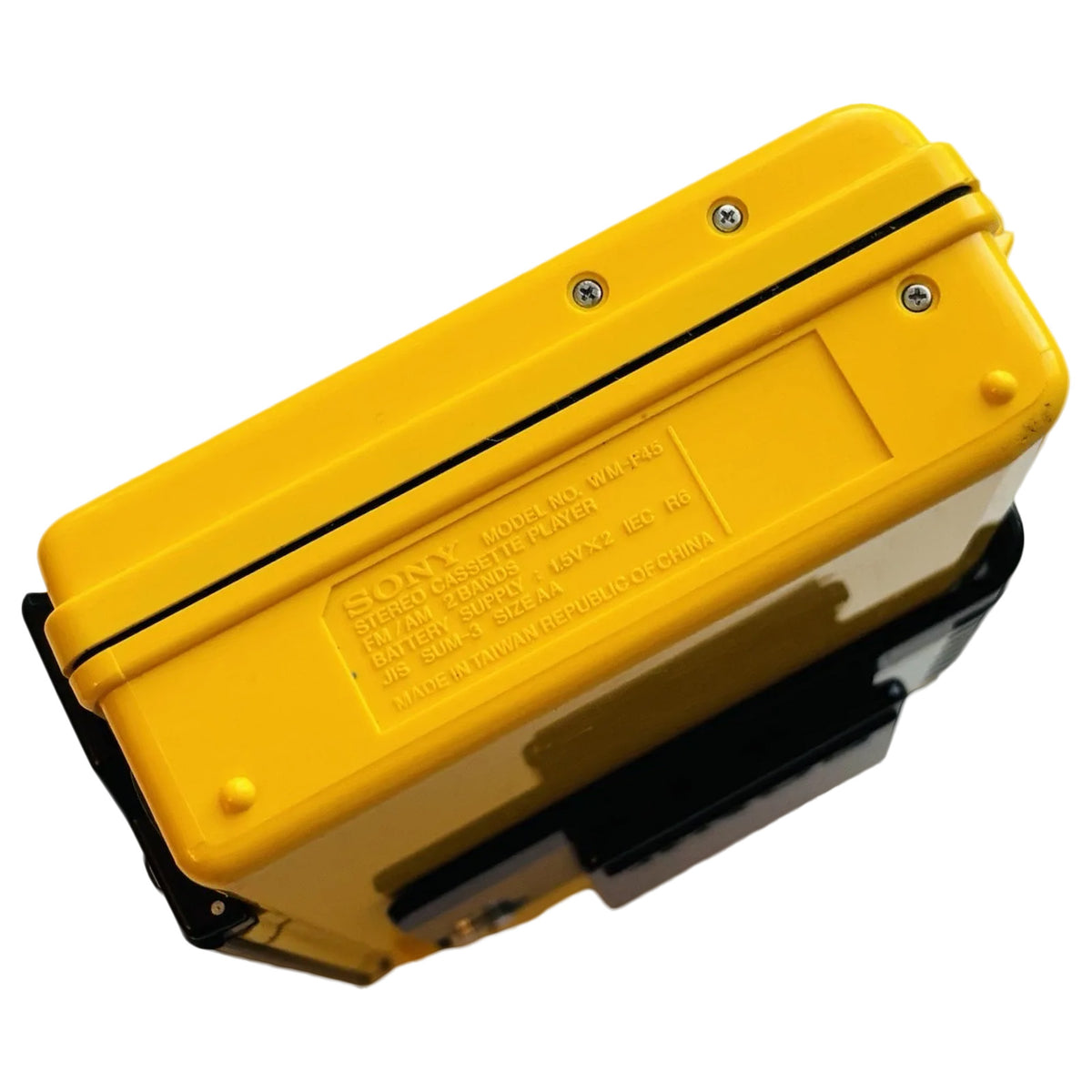 1986s Sony Sports Walkman WM-F45 Yellow Portable Cassette Player - [Defect]