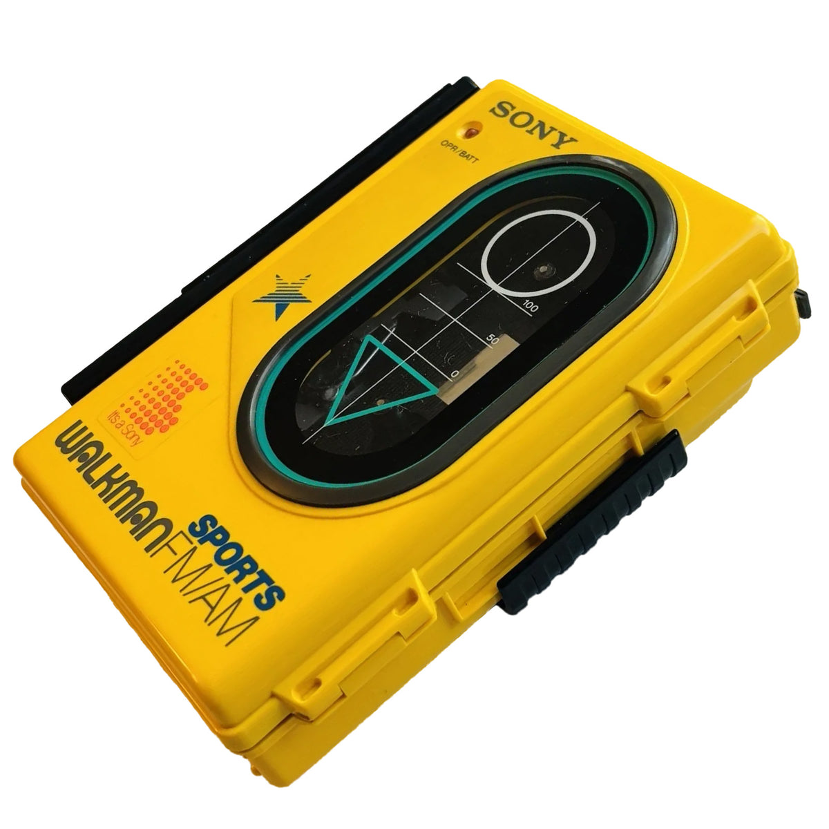 1986s Sony Sports Walkman WM-F45 Yellow Portable Cassette Player - [Defect]