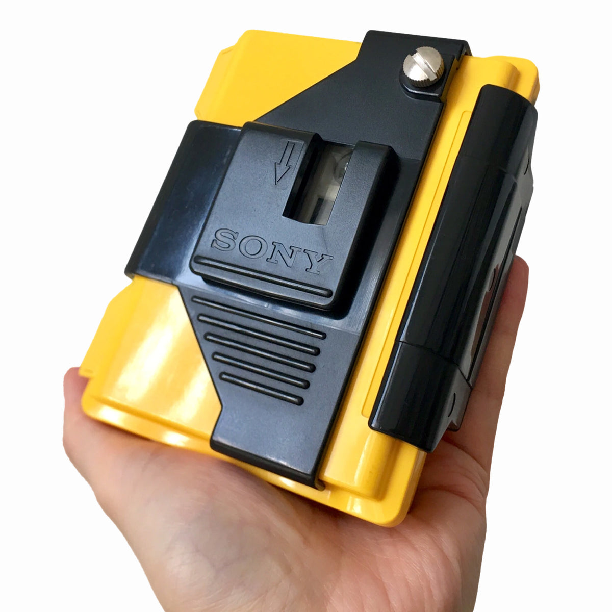 1983s - SONY SPORTS WM-F5 Sports Walkman Yellow Portable Cassette Player - [Defect]