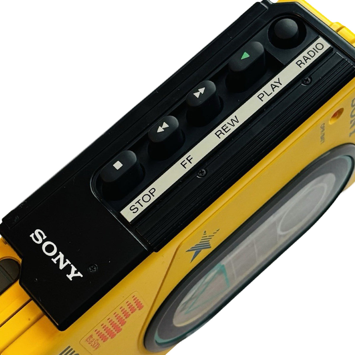1986s Sony Sports Walkman WM-F45 Yellow Portable Cassette Player - [Defect]